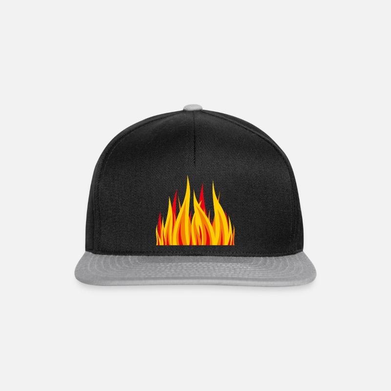 Fire 2 - Snapback Cap - Schwarz/Grau