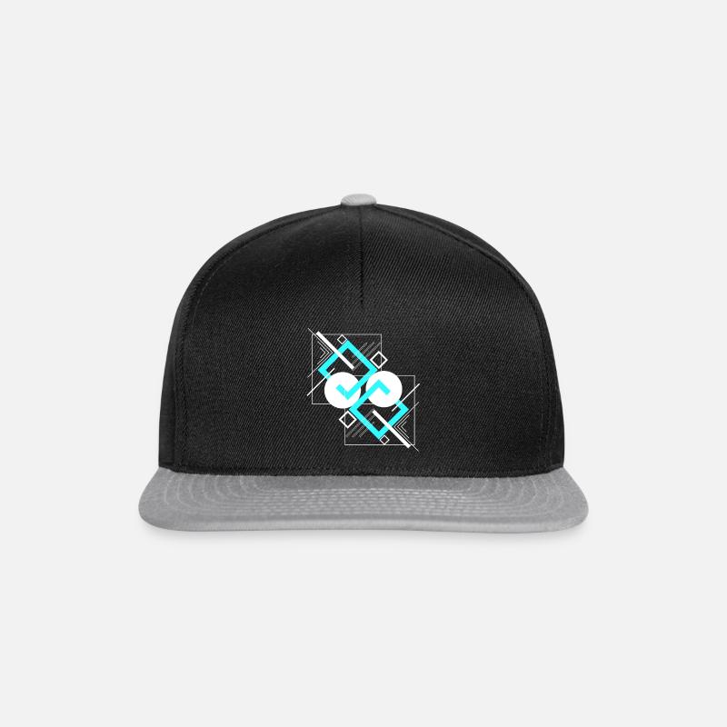 Abstrakte Kunst - Snapback Cap - Schwarz/Grau