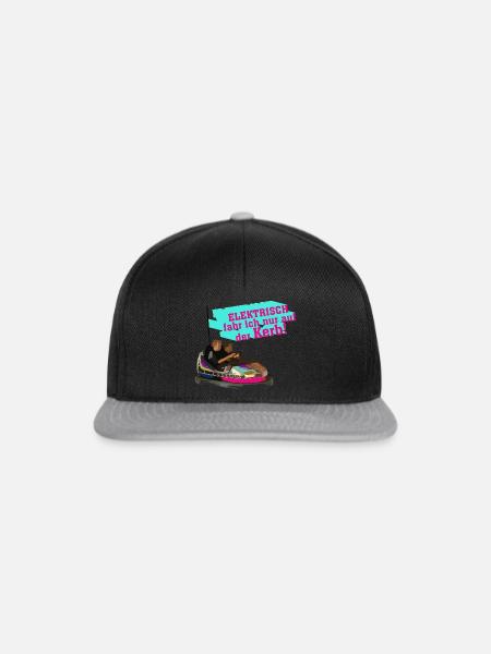 elektrisch fahr ich nur auf der kerb - Snapback Cap - Schwarz/Grau