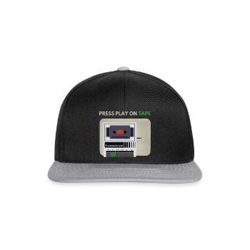 press play on tape - Snapback Cap - Schwarz/Grau - Vorne