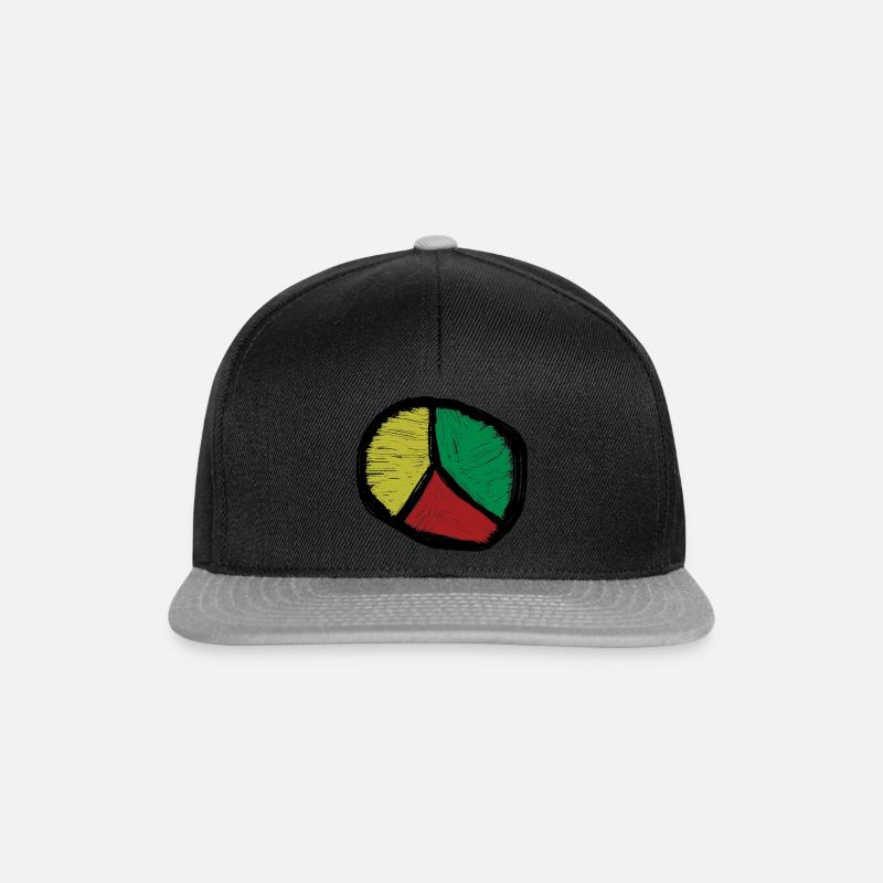Peace sign - Snapback Cap - Schwarz/Grau