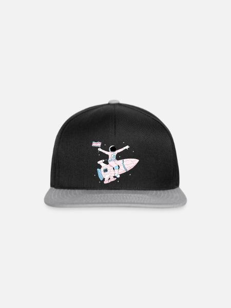 Trans Pride Astronaut Transgender - Snapback Cap - Schwarz/Grau
