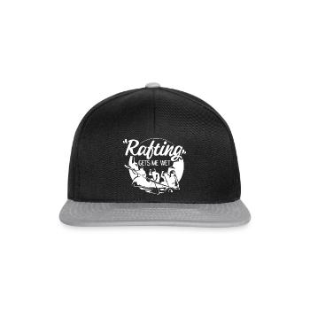 Gets Me Wet Rafting Pun Adult Humor - Snapback Cap - black/grey - Front