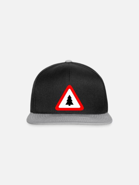 Panneau de signalisation: Attention Tannenbaum / Knut - Casquette snapback - noir/gris
