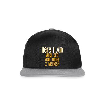 Me voici, quels sont vos 2 autres souhaits 4 - Casquette snapback - noir/gris - Devant