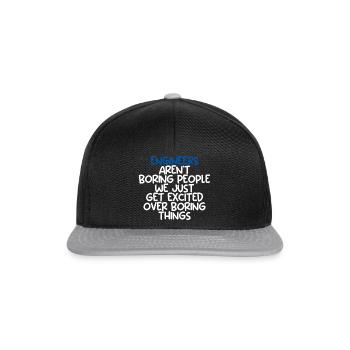 Engineers Aren't Boring People 3 - Snapback Cap - Schwarz/Grau - Vorne