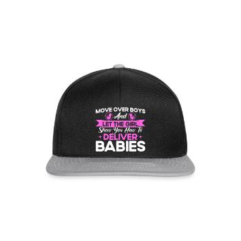 Midwife Obstetrician LD Work Gift - Snapback Cap - black/grey - Front