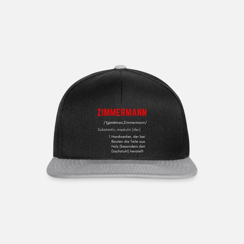 Zimmermann/Definition - Snapback Cap - Schwarz/Grau