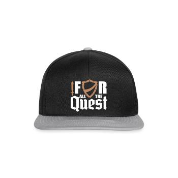 Pour toute la quête | Arme en mousse | Larper - Casquette snapback - noir/gris - Devant