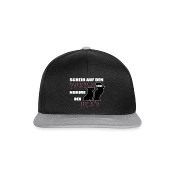 Scheiß auf den Prinzen - Snapback Cap - Schwarz/Grau - Vorne