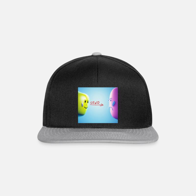 Autistic Art - Kommunikation - Snapback Cap - Schwarz/Grau