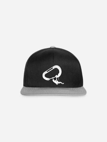 klettern bouldern felsklettern berge Bergsport - Snapback Cap - Schwarz/Grau