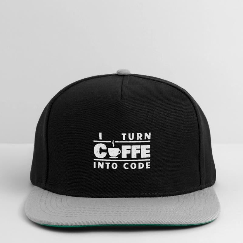 I turn coffee into code - Programmierer (Hell) Snapback Cap