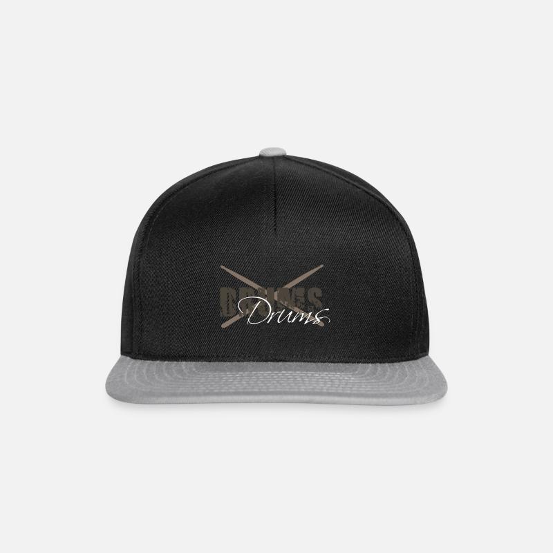 DRUMS5 7632x6480px - Snapback Cap - black/grey