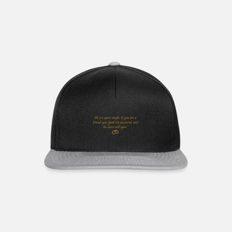 Oh, es ist ganz einfach, wenn Sie ein Freund sind - Snapback Cap - Schwarz/Grau