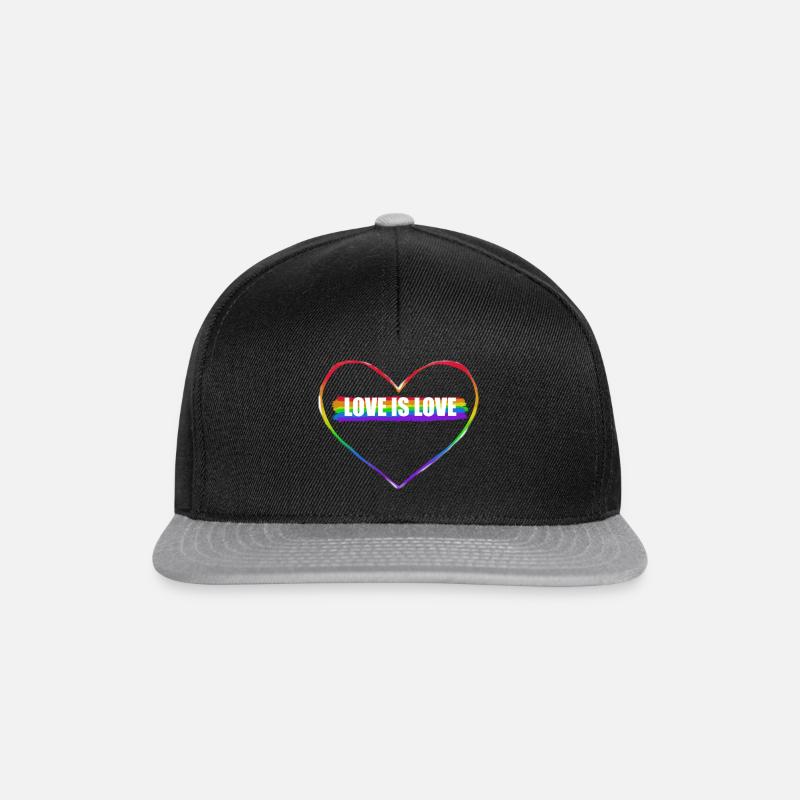 Love is Love - Snapback Cap - Schwarz/Grau