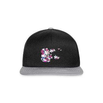 Fleurs,Fleur,Printemps,Fleurs - Casquette snapback - noir/gris - Devant