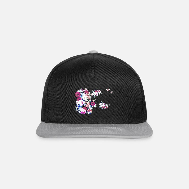 Fleurs,Fleur,Printemps,Fleurs - Casquette snapback - noir/gris
