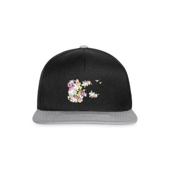 Fleurs,Fleur,Printemps,Fleurs - Casquette snapback - noir/gris - Devant