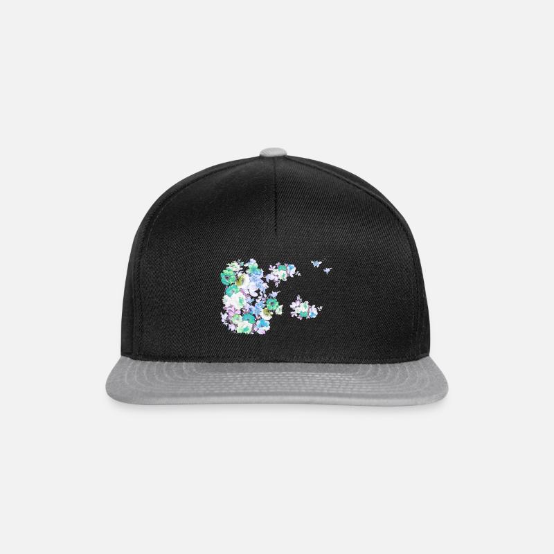 Fleurs,Fleur,Printemps,Fleurs - Casquette snapback - noir/gris