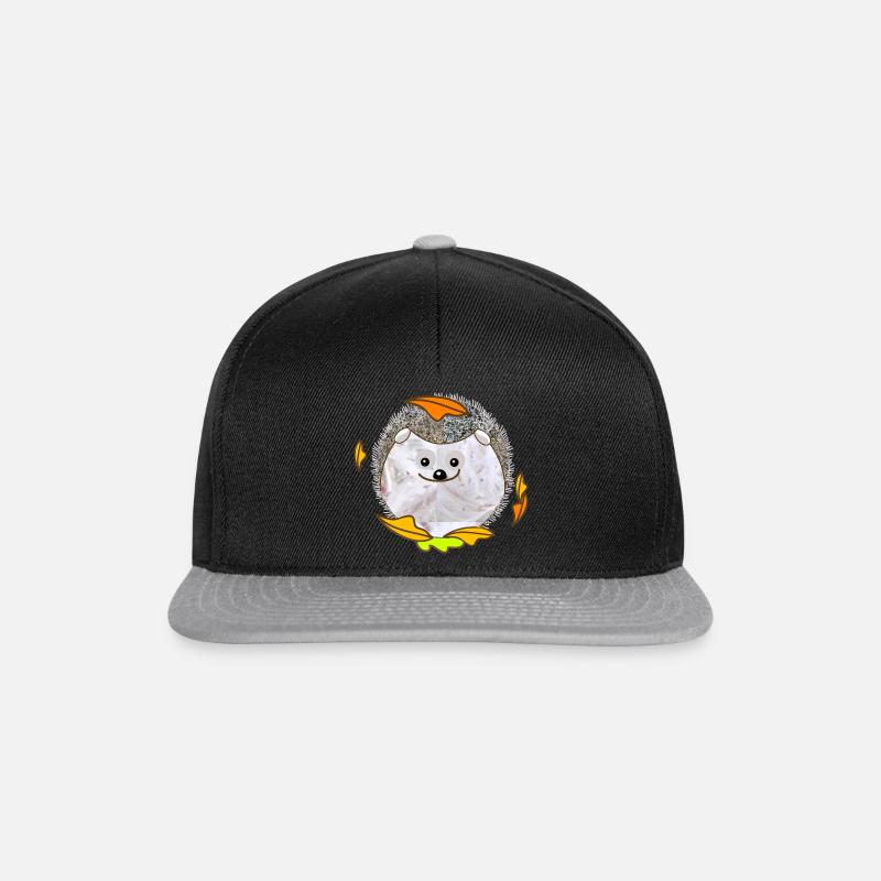 niedlicher Igel - Snapback Cap - Schwarz/Grau