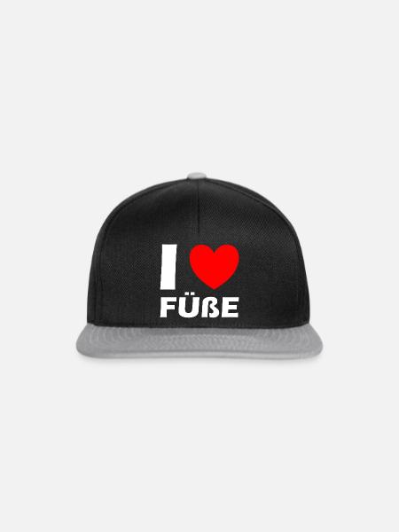 Keine Socken Erlaubt Schild Füße - Snapback Cap - Schwarz/Grau