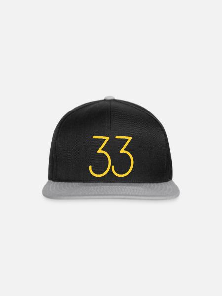 33 - Snapback Cap - Schwarz/Grau
