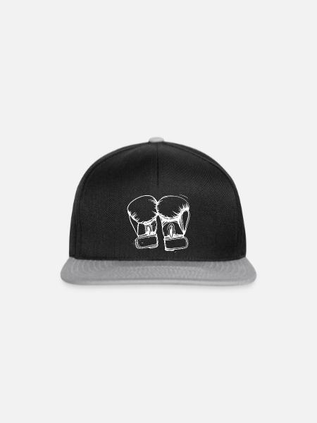 Boxhandschuhe Skizze - Snapback Cap - Schwarz/Grau