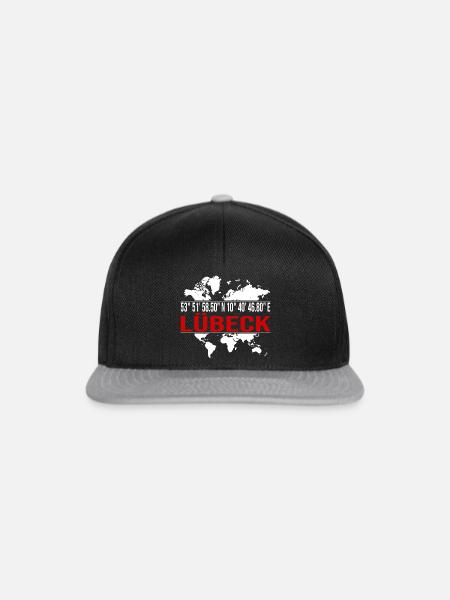 Lübeck - Snapback Cap - Schwarz/Grau