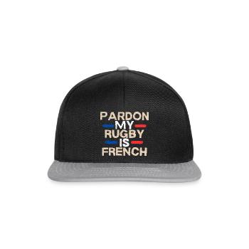 Pardonnez-moi, mon rugby est français - Casquette snapback - noir/gris - Devant