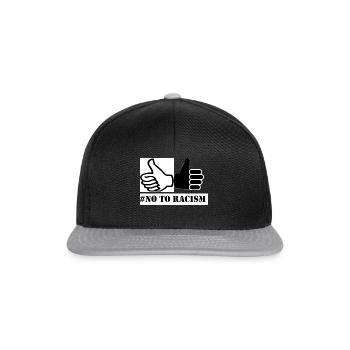 Say No To Racism Gift Gift Idea - Snapback Cap - black/grey - Front