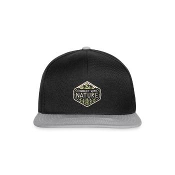 Connect with nature - Snapback Cap - black/grey - Front