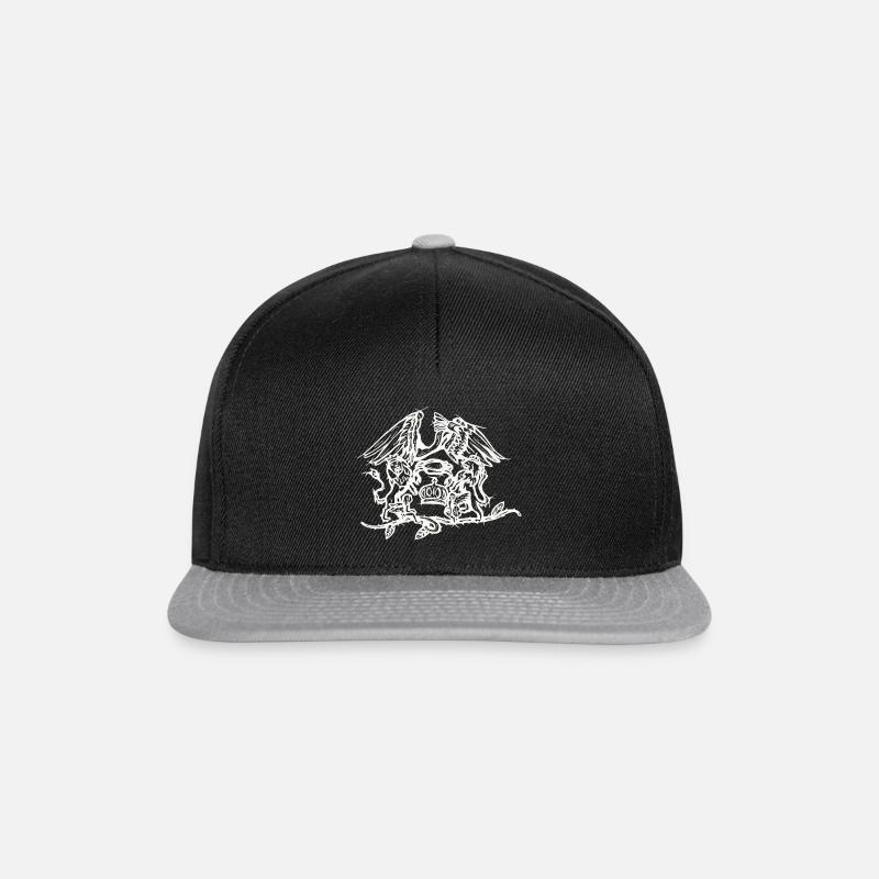QUEEN weißes Logo - Snapback Cap - Schwarz/Grau