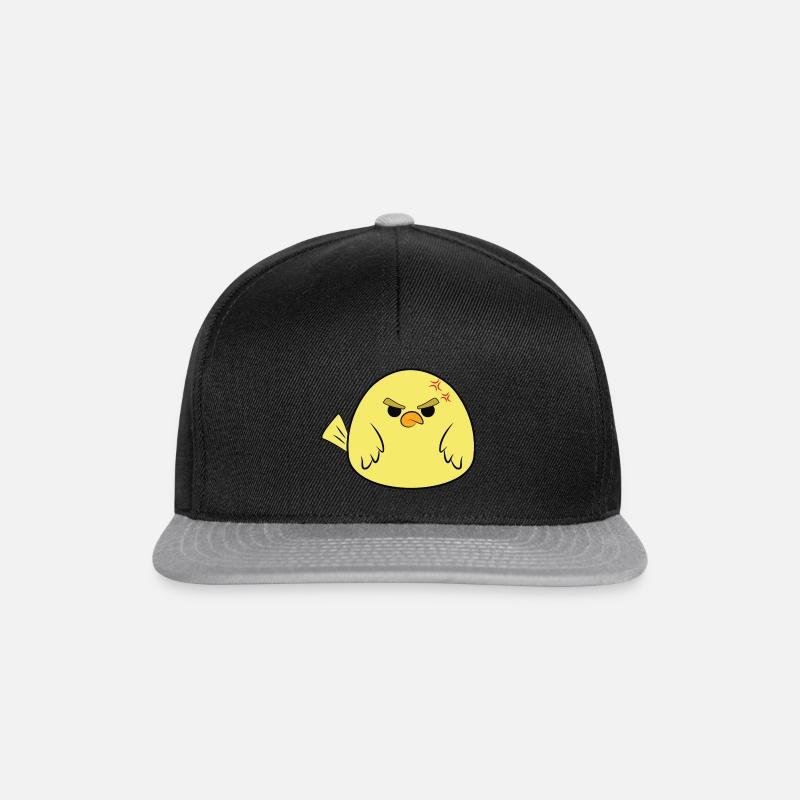 badass cool angry mignon poussin oiseau - Casquette snapback - noir/gris