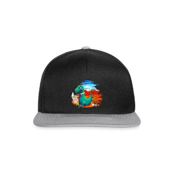 Autodidacteolosaurus - Casquette snapback - noir/gris - Devant