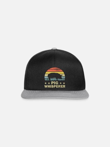 Schwein Schweine - Snapback Cap - Schwarz/Grau