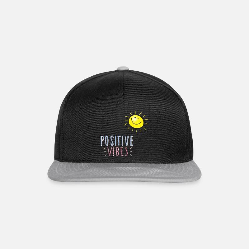 POSITIV VIBES - Snapback Cap - Schwarz/Grau