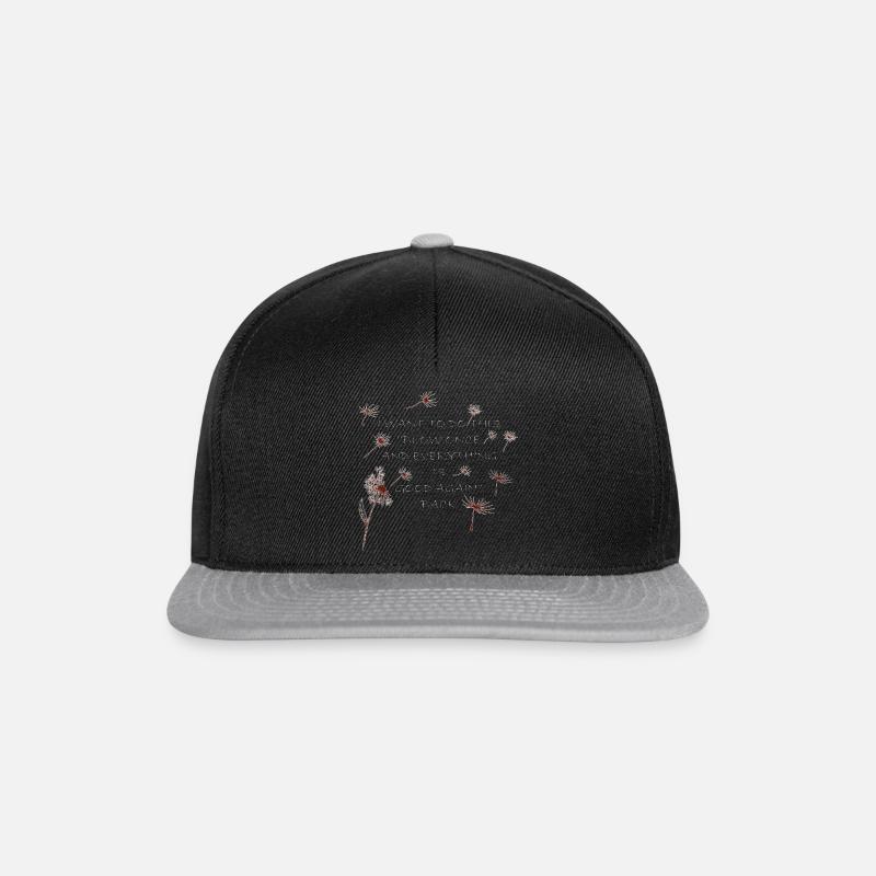 Pusteblumen Zitat - Snapback Cap - Schwarz/Grau