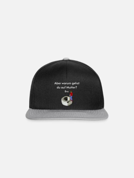Lustiges Wortspiel - Snapback Cap - Schwarz/Grau
