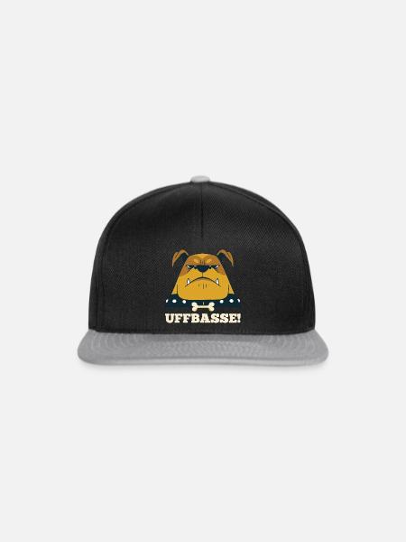 Wütender Mannheimer Hund - Uffbasse Monnem - Snapback Cap - Schwarz/Grau