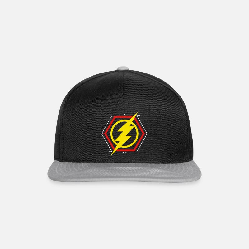 The Flash Yellow Lightning Bolt Symbol - Snapback Cap - black/grey