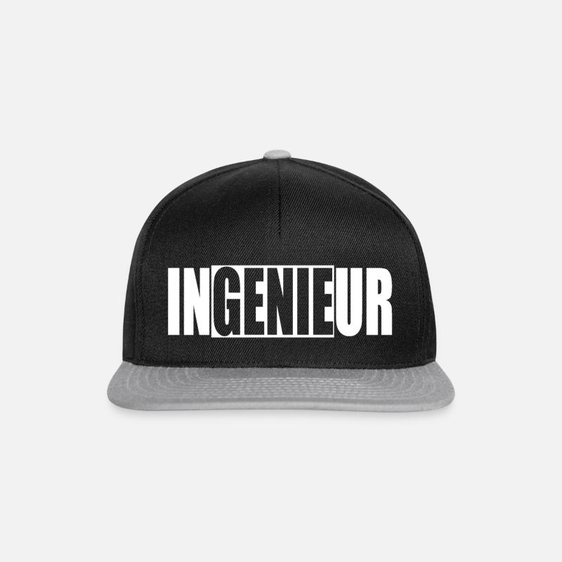Ingenieur Studium Lustig Geschenk - Snapback Cap - Schwarz/Grau