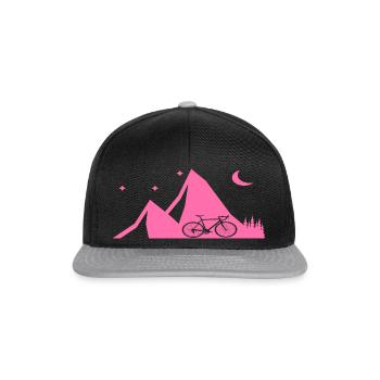 Vélo VTT VTT montagne cycliste - Casquette snapback - noir/gris - Devant
