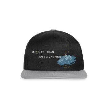 more than just a camping - Snapback Cap - Schwarz/Grau - Vorne
