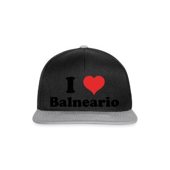 i love Balneario - Snapback Cap - black/grey - Front