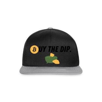 Bitcoin Buy the dip - Snapback Cap - Schwarz/Grau - Vorne