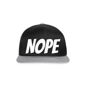 Nope - Snapback Cap - Schwarz/Grau - Vorne