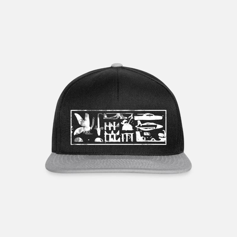 Die technischen Hieroglyphen von Abydos - Snapback Cap - Schwarz/Grau