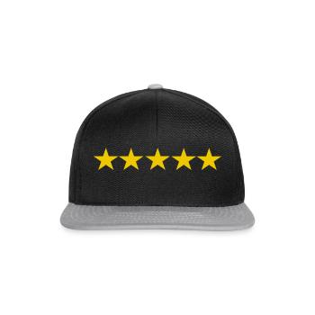 Fünf Sterne - Snapback Cap - Schwarz/Grau - Vorne