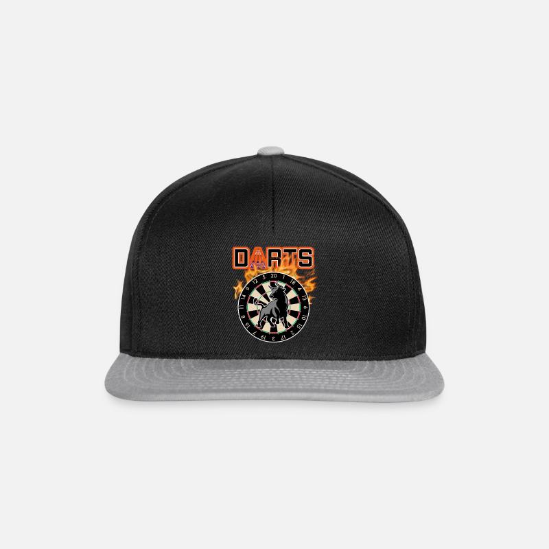 Darts Bullseye - Snapback Cap - Schwarz/Grau
